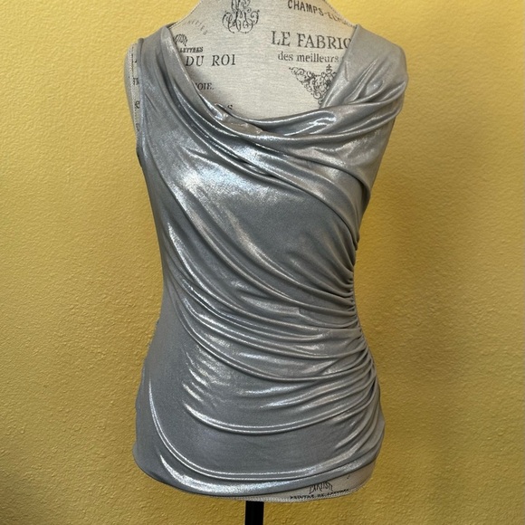 Bailey 44 “Riptide” Top In Shiny Silver Size Small New With Tag! - Picture 1 of 5